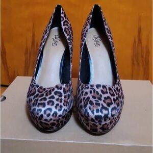 Leopard Print Platform Heels